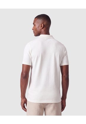 Polo Unicolor Para Hombre Para Hombre Crema Patprimo