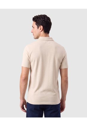 Polo Unicolor Para Hombre Para Hombre Beige Patprimo