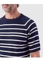 Camiseta Tejida Manga Corta Para Hombre  Para Hombre Azul Patprimo de Patprimo