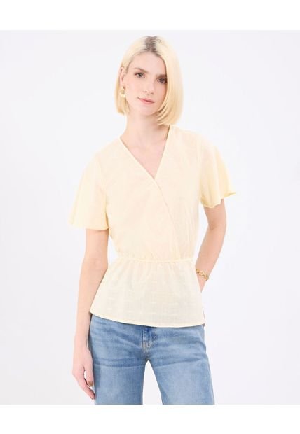 Blusa Para Mujer Manga Corta Color Amarillo Marca Patprimo #30123473