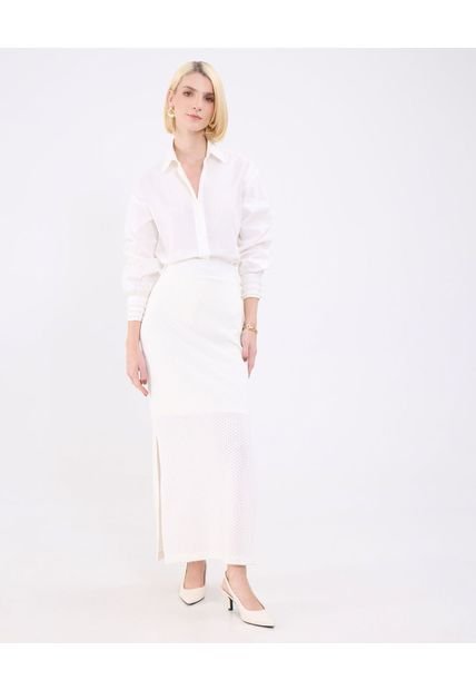 Falda Para Mujer Medio Color Blanco Marca Patprimo #30140398