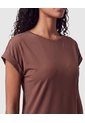 Camiseta Básica De Manga Corta Para Mujer  Para Mujer Café Patprimo de Patprimo