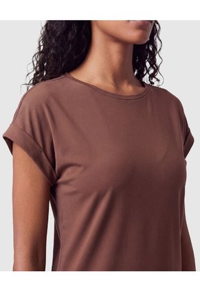Camiseta Básica De Manga Corta Para Mujer  Para Mujer Café Patprimo