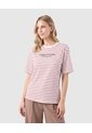 Camiseta Estampada De Manga Corta Para Mujer  Para Mujer Crema Patprimo de Patprimo