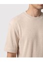 Camiseta Texturizada Manga Corta Para Hombre  Para Hombre Beige Patprimo de Patprimo
