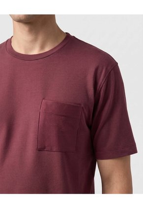 Camiseta Básica Con Bolsillo Para Hombre Para Hombre Vino Patprimo