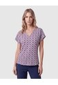 Camiseta Estampada Manga Corta Para Mujer  Para Mujer Blanco Patprimo de Patprimo