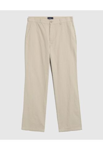 Pantalón Chino De Corte Recto   Para Hombre Beige Patprimo Patprimo