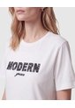 Camiseta Estampada De Manga Corta Para Mujer  Para Mujer Blanco Patprimo de Patprimo