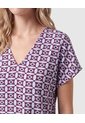 Camiseta Estampada Manga Corta Para Mujer  Para Mujer Blanco Patprimo de Patprimo