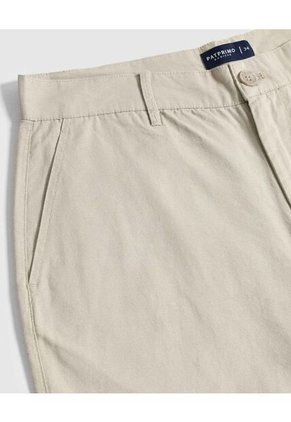 Pantalón Chino De Corte Recto Para Hombre Beige Patprimo