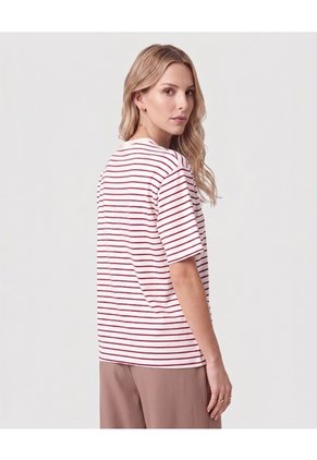 Camiseta Estampada De Manga Corta Para Mujer Para Mujer Crema Patprimo
