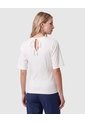 Camiseta Manga Corta Con Lazo Espalda Mujer  Para Mujer Blanco Patprimo de Patprimo