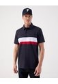 Polo Deportivo De Algodón Con Banda Horizontal   Para Hombre Azul Patprimo de Patprimo