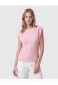 Camiseta Texturizada Sin Mangas Para Mujer  Para Mujer Rosa Patprimo de Patprimo