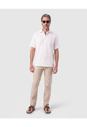 Camisa Guayabera Manga Corta Para Hombre  Para Hombre Blanco Patprimo