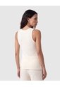Camiseta Sin Mangas Texturizada Para Mujer  Para Mujer Crema Patprimo de Patprimo