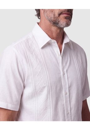 Camisa Guayabera Manga Corta Para Hombre  Para Hombre Blanco Patprimo