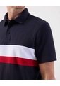 Polo Deportivo De Algodón Con Banda Horizontal   Para Hombre Azul Patprimo de Patprimo