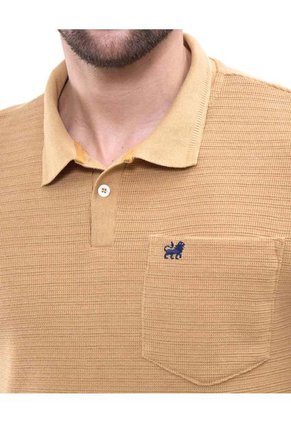 Polo Para Hombre Cuello Tejido Con Bolsillo Color Beige Marca Patprimo #44112714