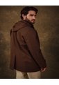Chaqueta Unicolor Con Capucha Para Hombre  Para Hombre Café Patprimo de Patprimo