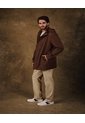 Chaqueta Unicolor Con Capucha Para Hombre  Para Hombre Café Patprimo de Patprimo