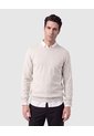 Saco Tejido De Cuello Redondo Para Hombre  Para Hombre Beige Patprimo de Patprimo