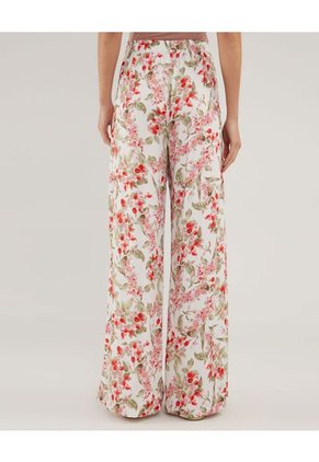 Pantalon Estampado Tipo Pareo  Para Mujer Rojo Patprimo