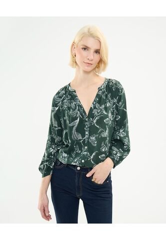 Blusa Para Mujer Manga 3/4 Color Verde Oscuro Marca Patprimo #30123390 Patprimo