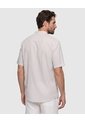 Camisa Manga Corta A Rayas Con Cuello Mao Para Hombre  Para Hombre Café Patprimo de Patprimo