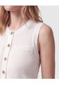 Chaleco De Punto Con Textura Para Mujer  Para Mujer Blanco Patprimo de Patprimo