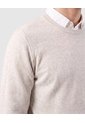 Saco Tejido De Cuello Redondo Para Hombre  Para Hombre Beige Patprimo de Patprimo