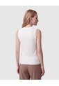 Chaleco De Punto Con Textura Para Mujer  Para Mujer Blanco Patprimo de Patprimo