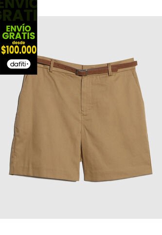 Bermuda Para Mujer  Color Café Claro Marca Patprimo #30100364 Patprimo