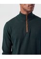 Saco Tejido De Cuello Alto Con Cierre Para Hombre  Para Hombre Verde Patprimo de Patprimo