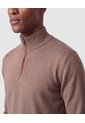 Saco Tejido De Cuello Alto Con Cierre Para Hombre  Para Hombre Café Patprimo de Patprimo