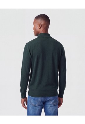 Saco Tejido De Cuello Alto Con Cierre Para Hombre Para Hombre Verde Patprimo