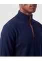 Saco Tejido De Cuello Alto Con Cierre Para Hombre  Para Hombre Azul Patprimo de Patprimo