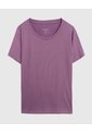 Camiseta Unicolor Deportiva   Para Mujer Morado Patprimo de Patprimo
