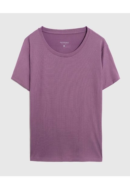 Camiseta Unicolor Deportiva   Para Mujer Morado Patprimo
