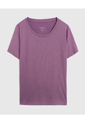 Camiseta Unicolor Deportiva Para Mujer Morado Patprimo
