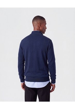 Saco Tejido De Cuello Alto Con Cierre Para Hombre Para Hombre Azul Patprimo