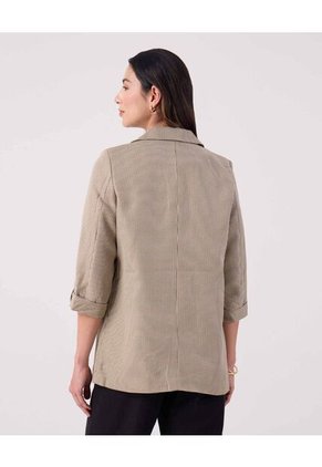 Blazer A Cuadros   Para Mujer Café Patprimo