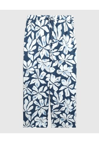 Pantalón Holgado Estampado Mujer Curvy  Para Mujer Azul Patprimo Patprimo