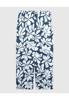 Pantalón Holgado Estampado Mujer Curvy Para Mujer Azul Patprimo