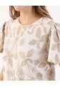 Blusa  Para Mujer Manga Corta Color Beige Marca Patprimo #30123672 de Patprimo
