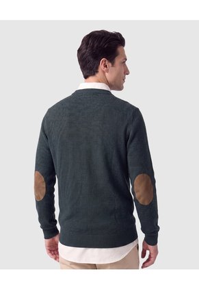Saco Tejido De Cuello Redondo Para Hombre  Para Hombre Verde Patprimo