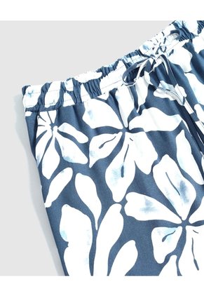 Pantalón Holgado Estampado Mujer Curvy Para Mujer Azul Patprimo
