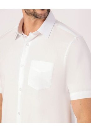 Camisa  Para Hombre Manga Corta Sin Bolsillo Cuello Formal C Color Blanco Marca Patprimo #44013185