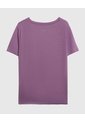 Camiseta Unicolor Deportiva   Para Mujer Morado Patprimo de Patprimo